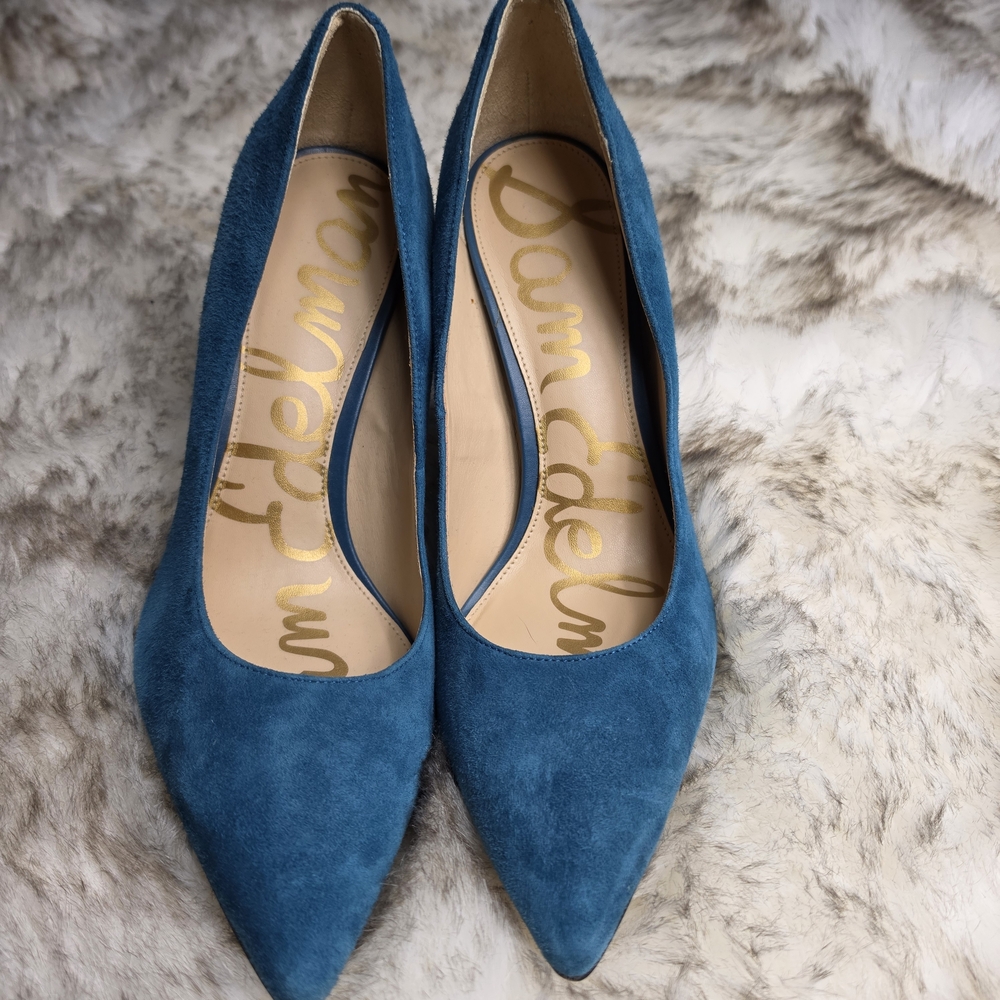 Sam Edelman Teal Suede Heels